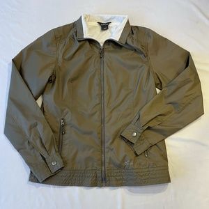 Eddie Bauer Lightweight Spring Jacket |‎ Size XS | Womens Olive Green Zip